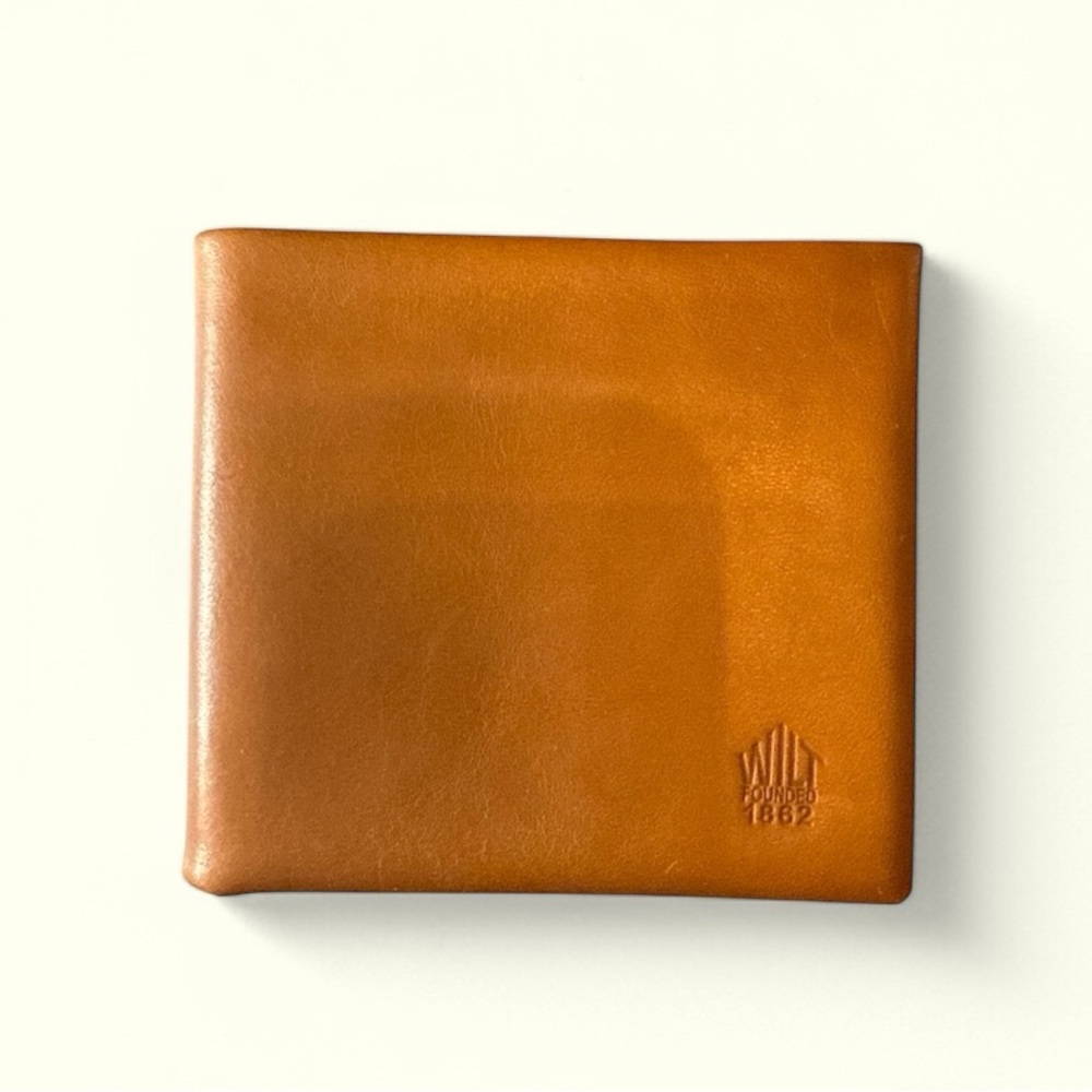 WILT brown leather founded 1862 bifold wallet NWOT